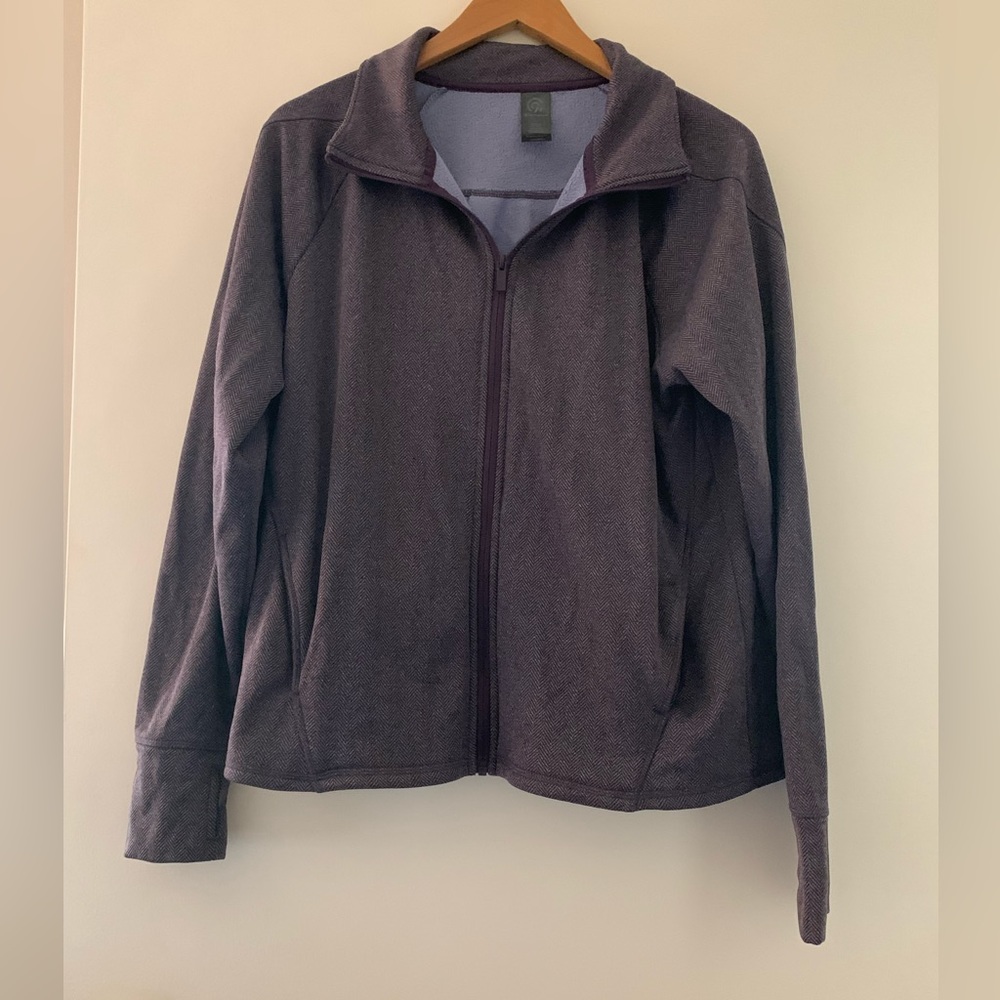 Purple Champion fleece lined zip front jacket
